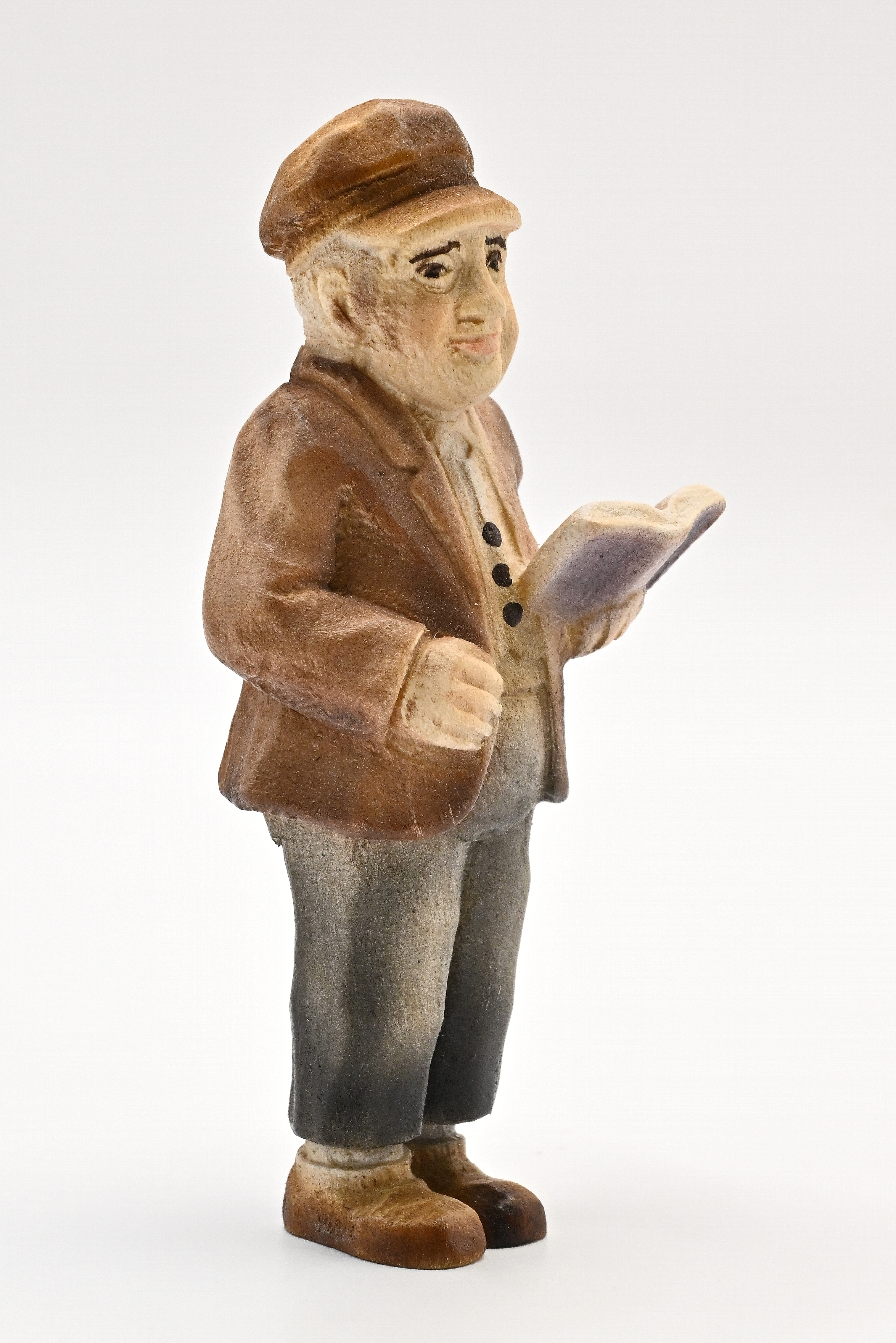 Abuelo con libro, coloreado, 90 mm.