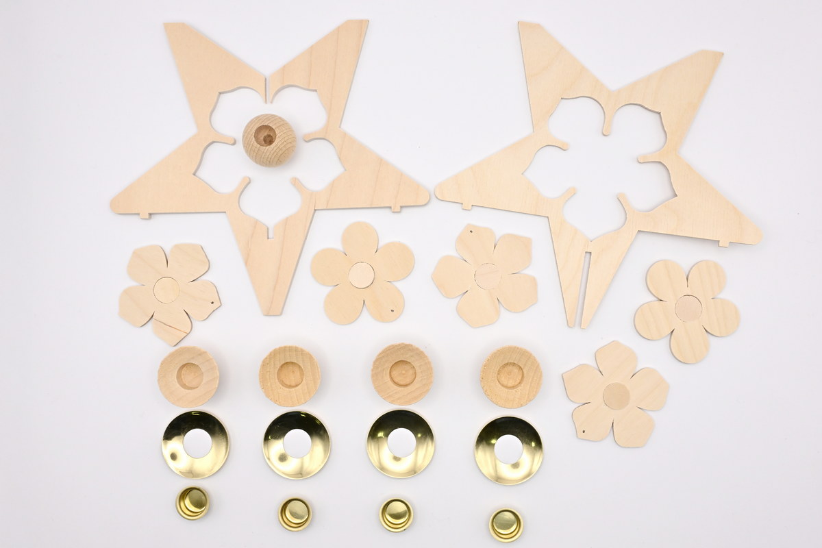 Star chandeliers for crafting, flowers