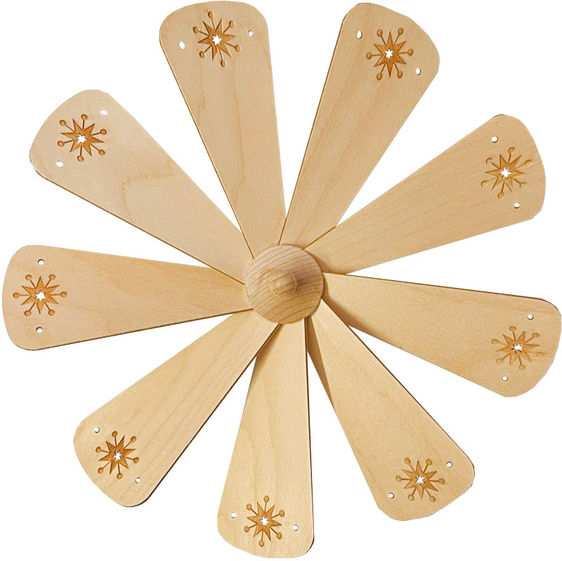 Flügelrad, gelasert, 20 cm gelaserte Sterne