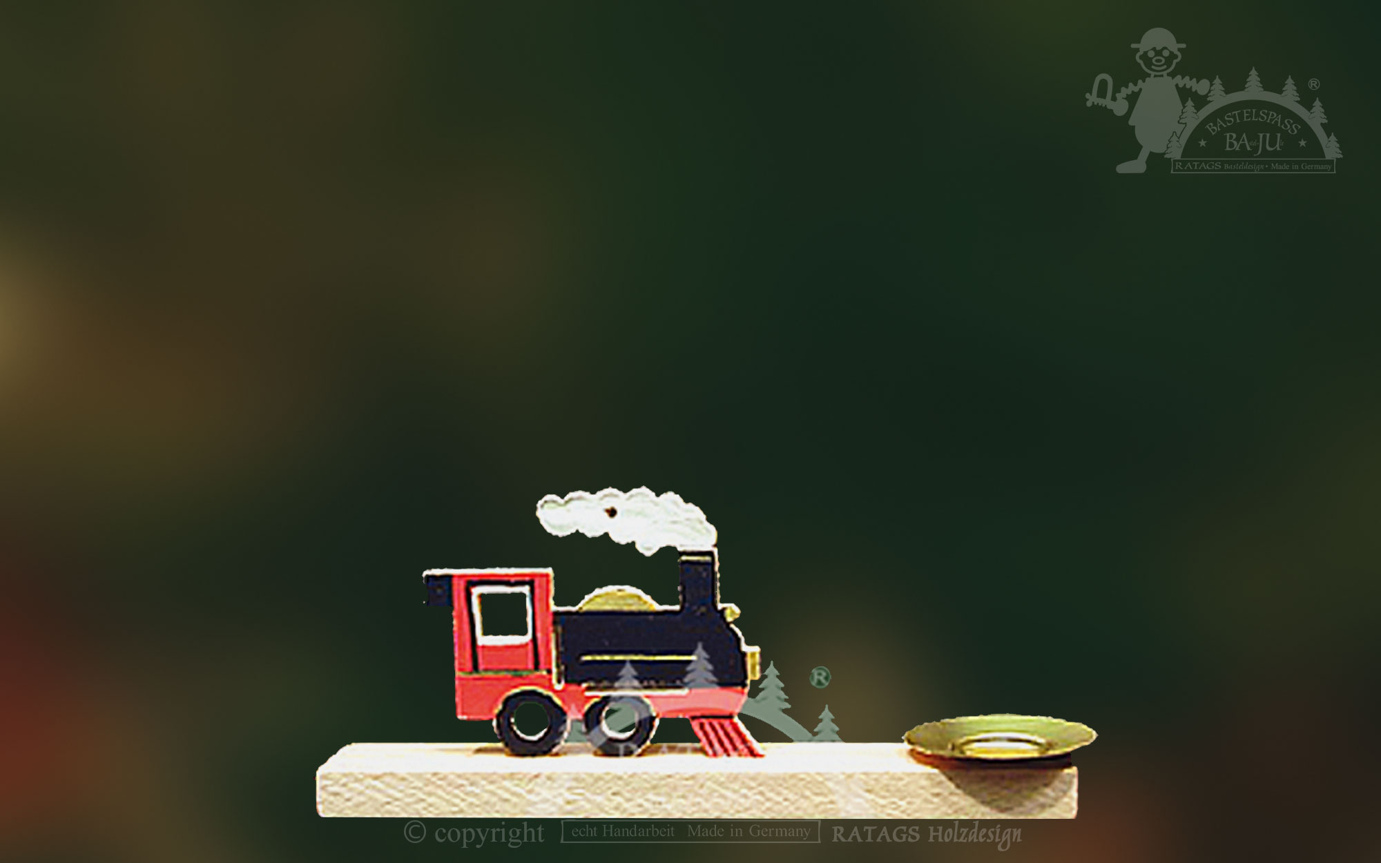 Candle holders for crafting, locomotive