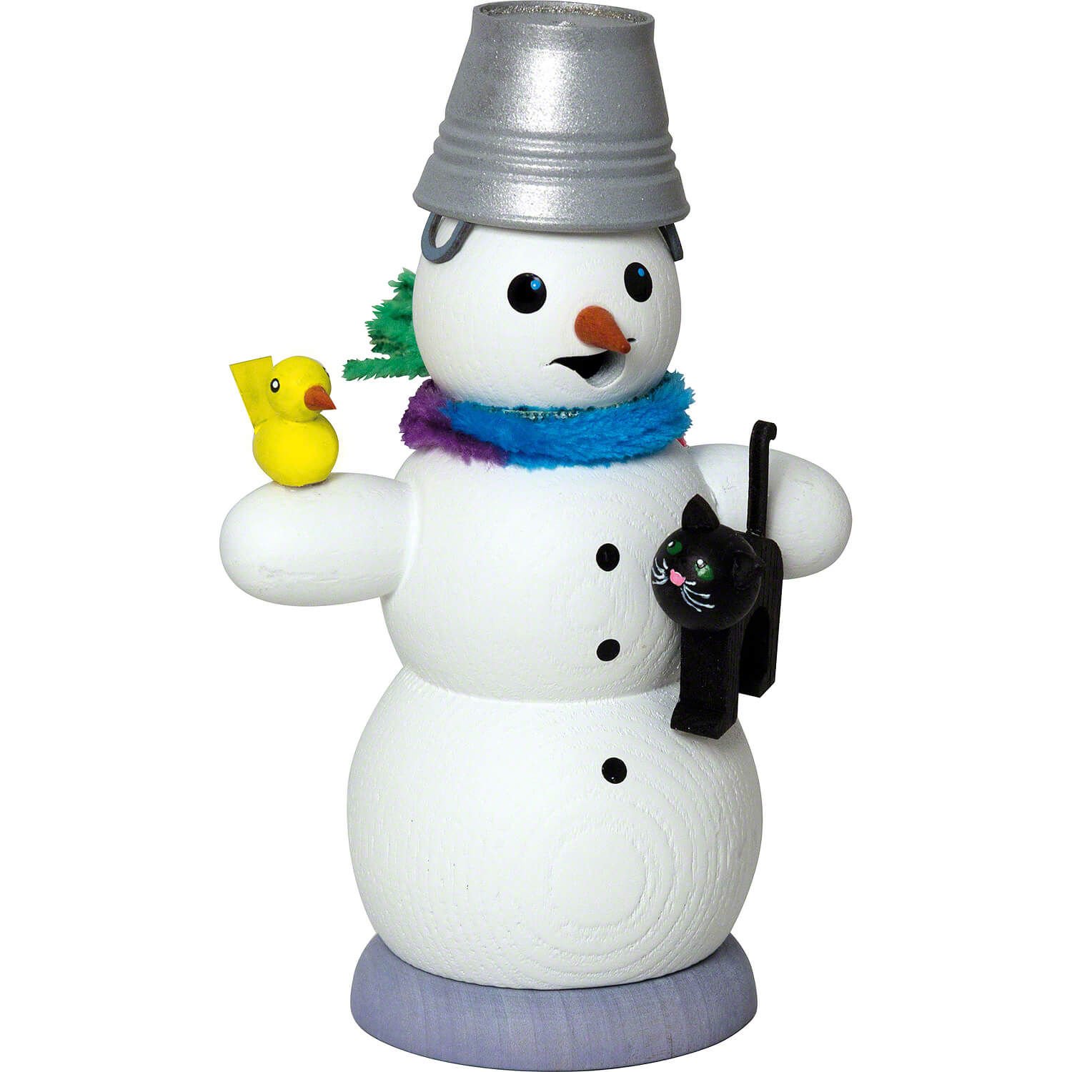 Schneemann mit Katze