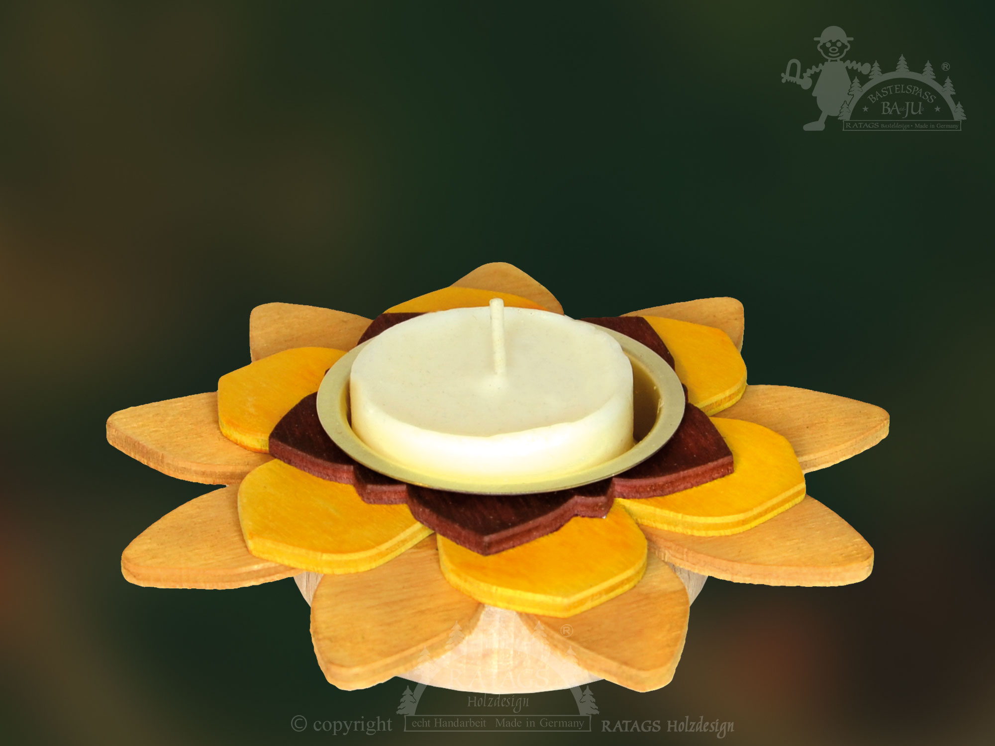 Tealight flowers for crafting, set of 2