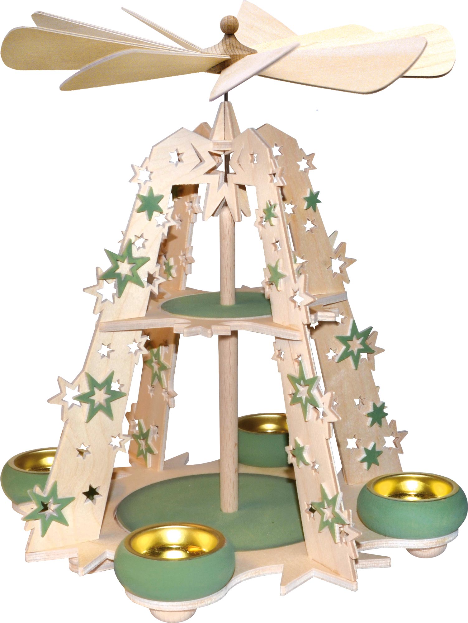 Pyramid, starry sky, green, unassembled