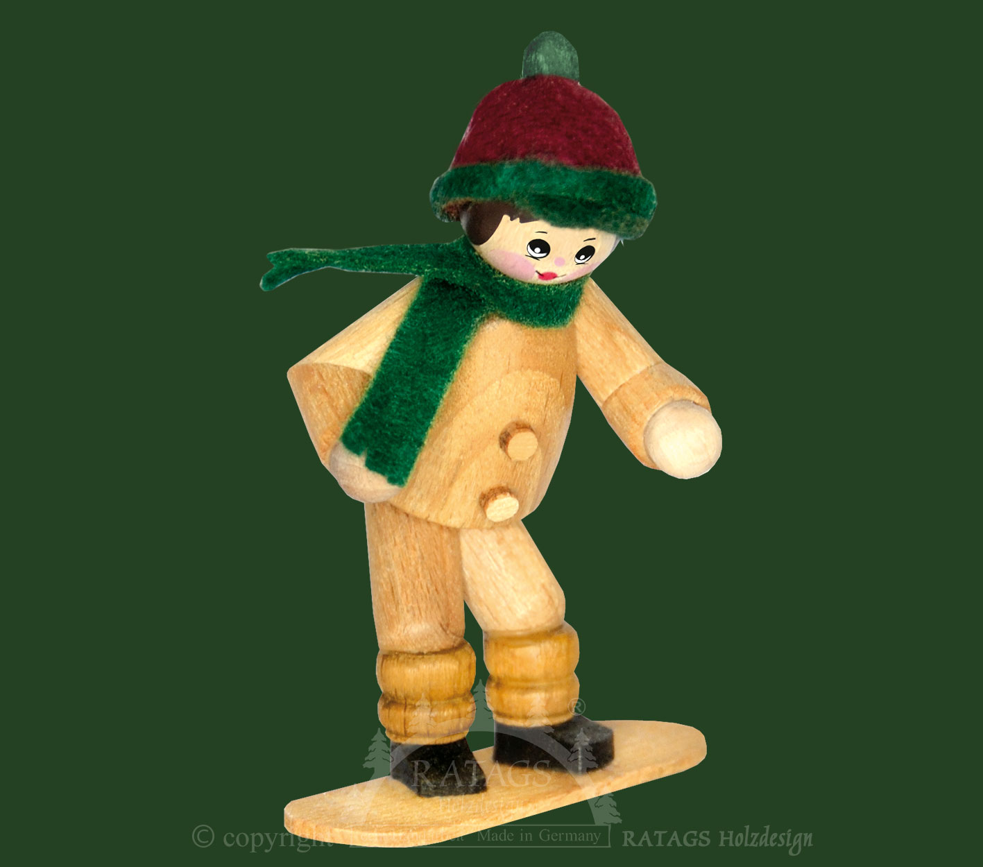 Figur, Snowbordfahrer, natur