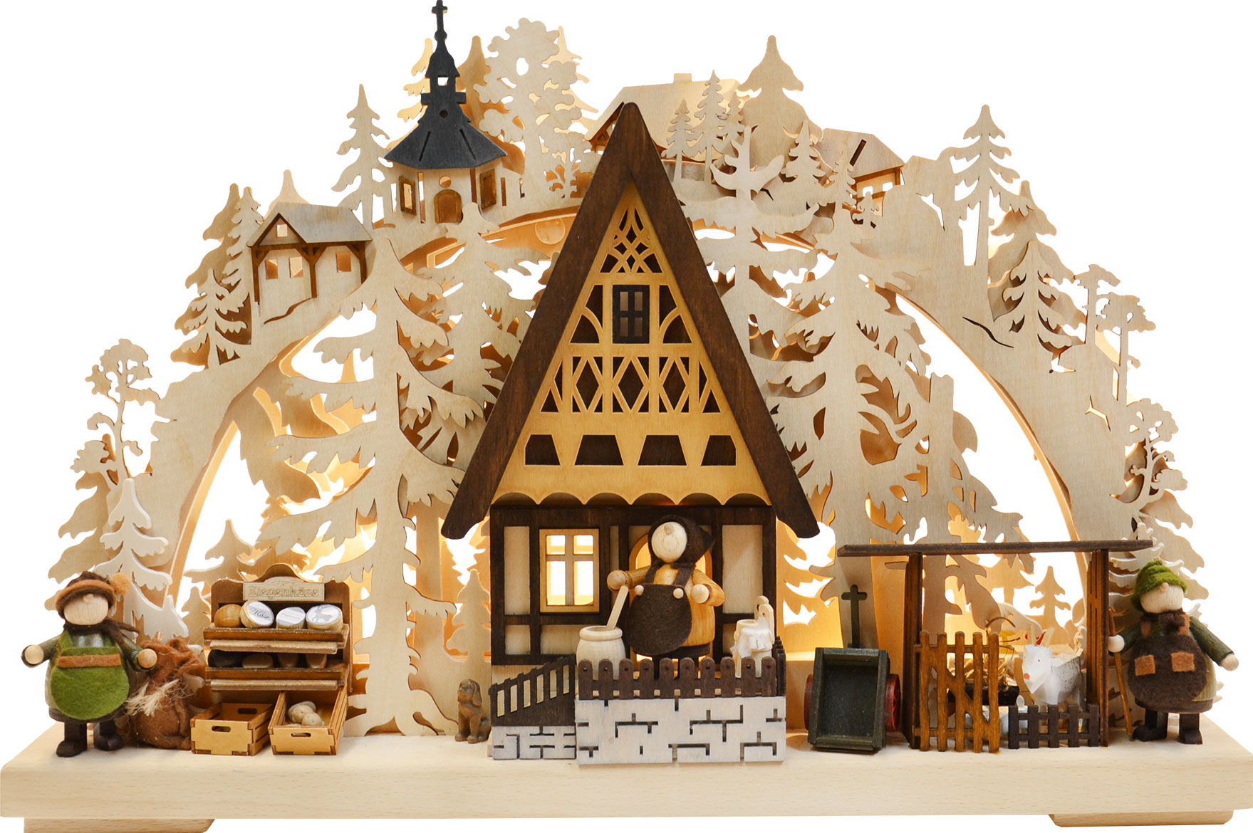 Small 3D candle arch, cheese dairy