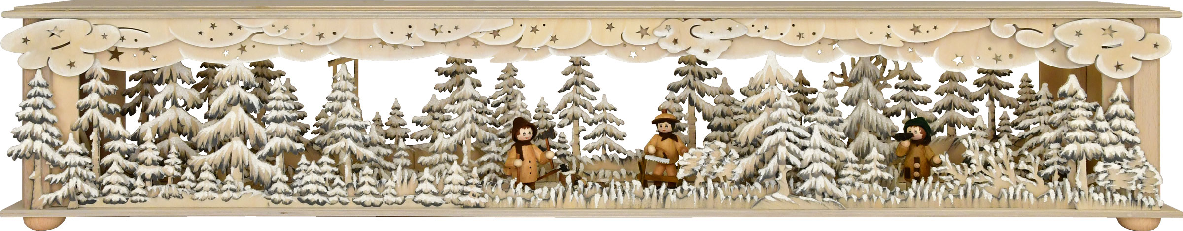 Room light, large, forest/hunting blind, forest worker, hand-painted grey, hoarfrost