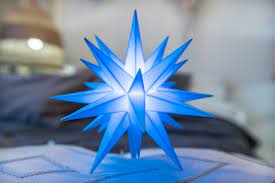 Herrnhut star, A1e, blue, approx. 13 cm, made of plastic