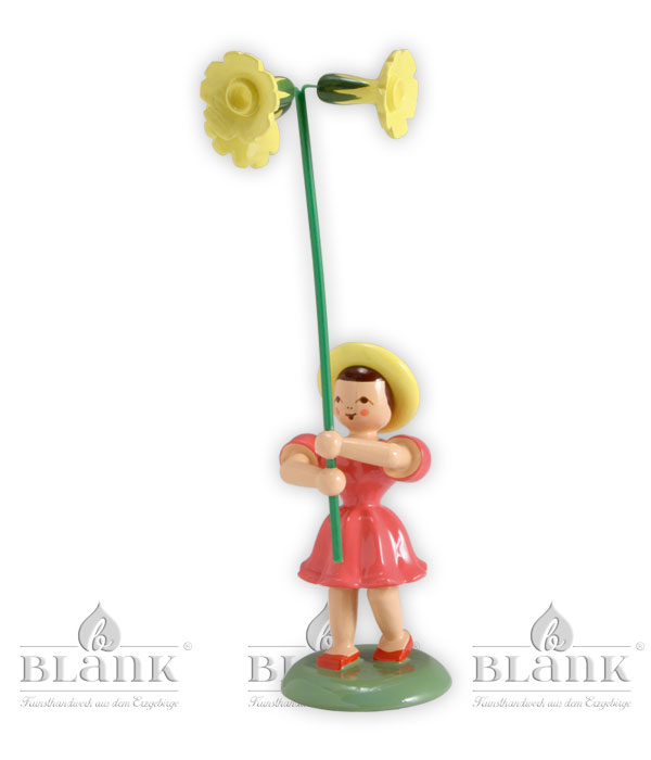 Blumenkind mit Primel, farbig