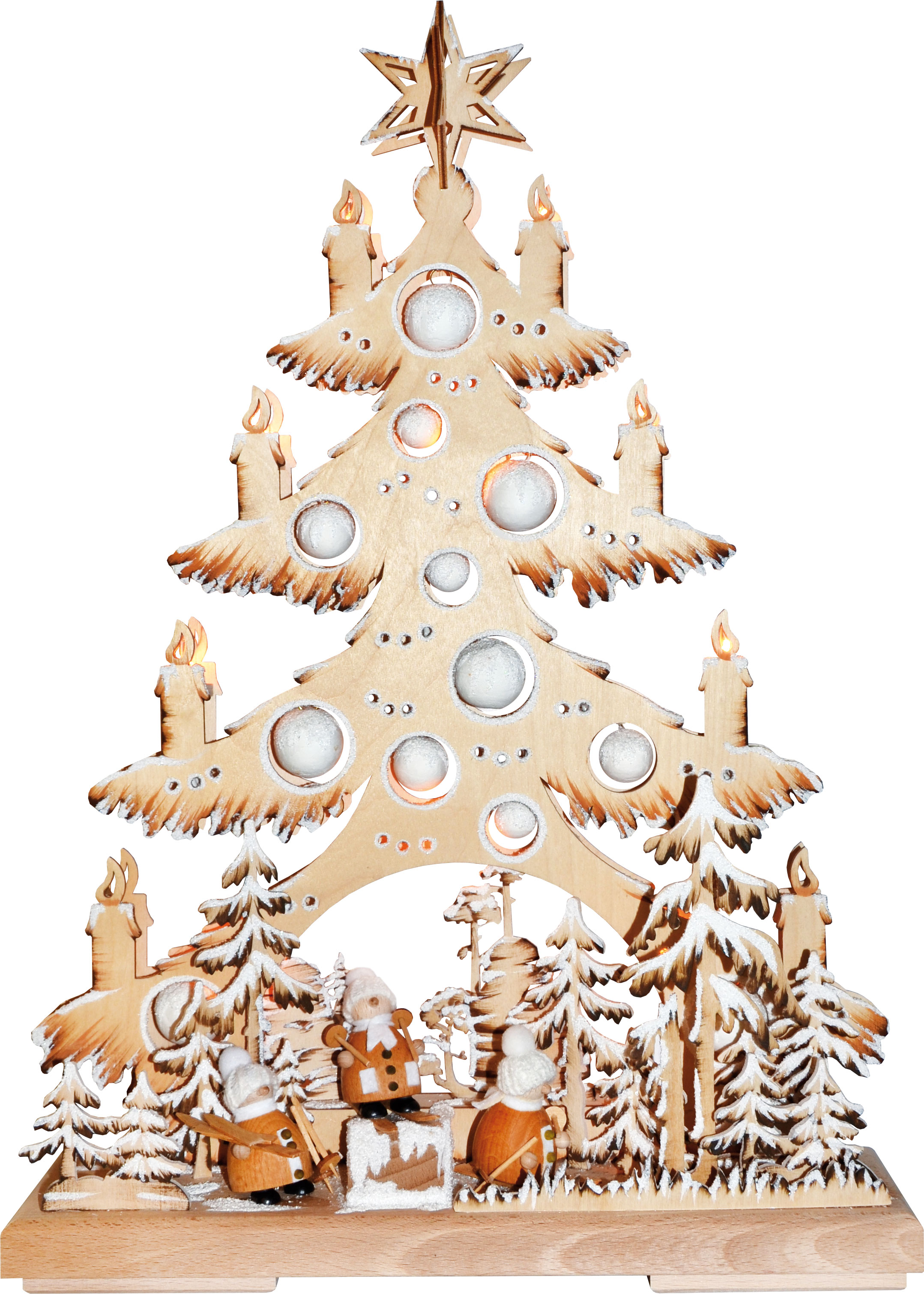 Small fir tree, wikis in the snow, brown, with hoarfrost