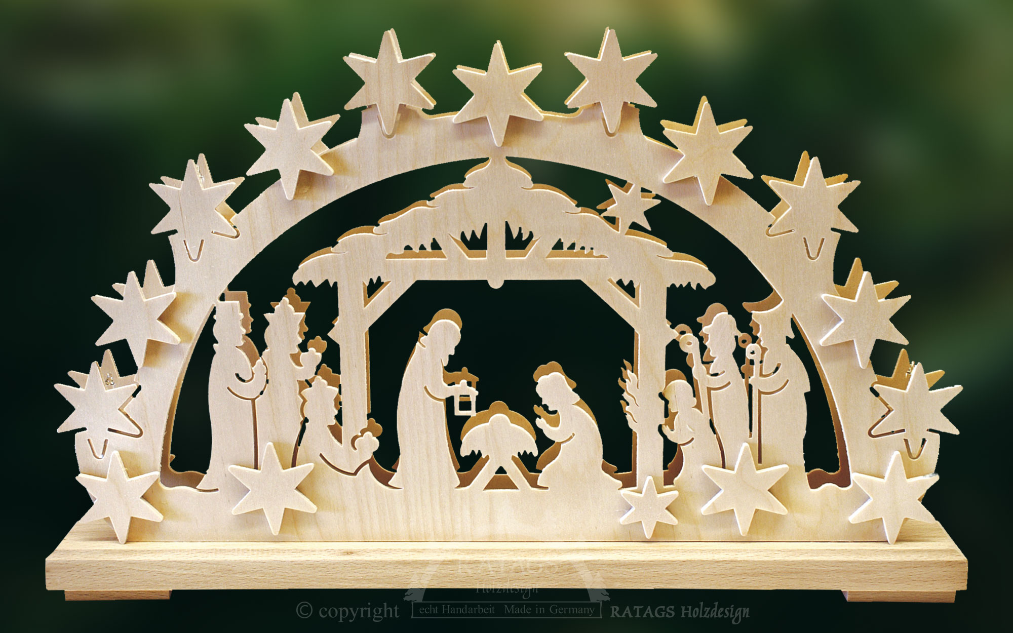 Small candle arch, Nativity scene