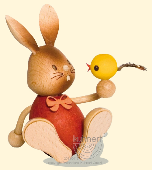 Osterhase, Stupsi Hase mit Küken ca. 11 cm