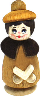 Figur, Kurrende mit Buch, braun