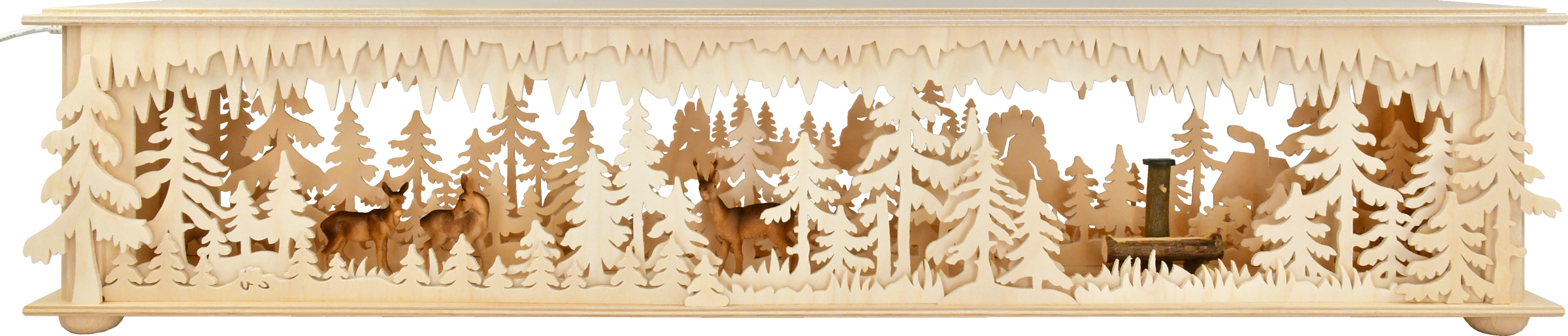 Raumleuchte mittelgr., Wald, Gebirge, Rehe