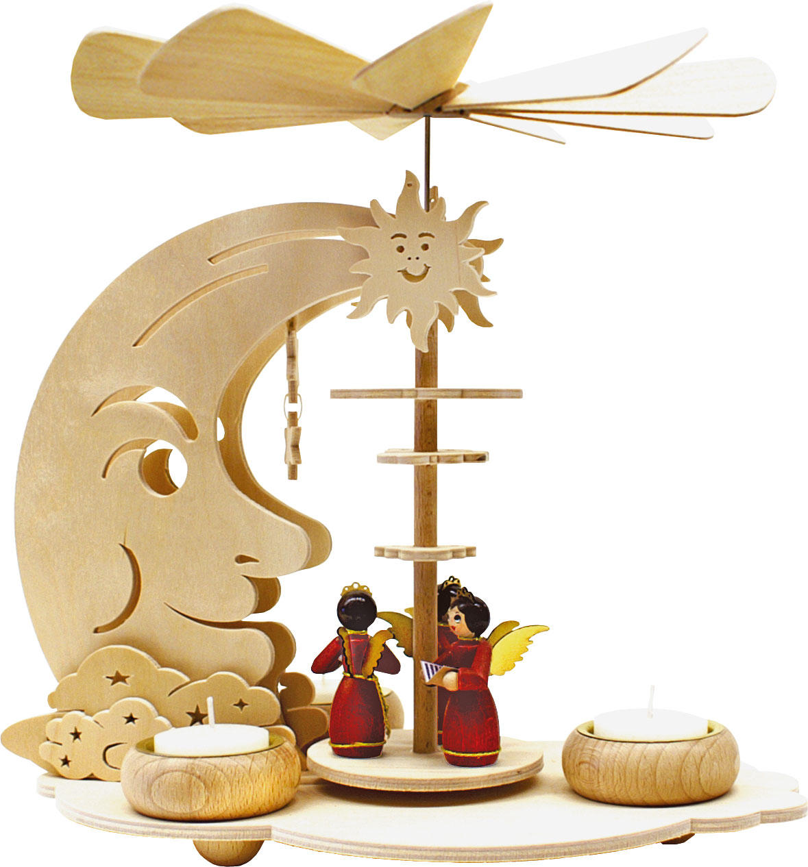 Mondpyramide, 3 Engel rot Mondpyramide, 3 Engel rot