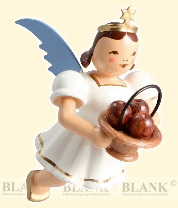Floating angel apple basket, coloured