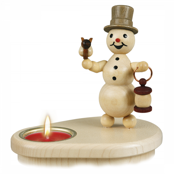 Snowman candle holder "with lantern" 1 tea light