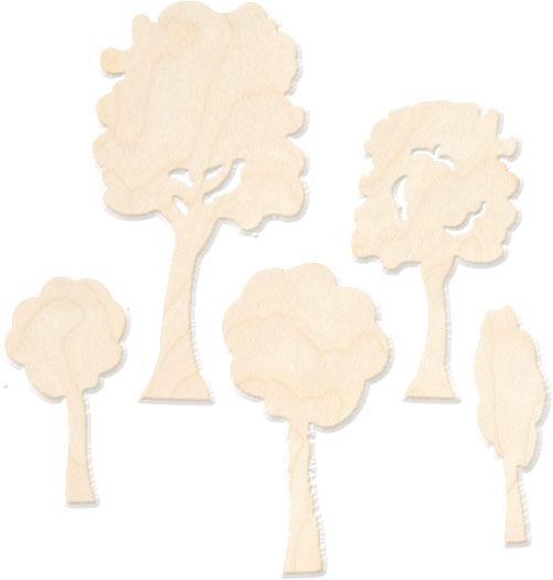 Trees for crafting, set of 5 5.5 to 10.5