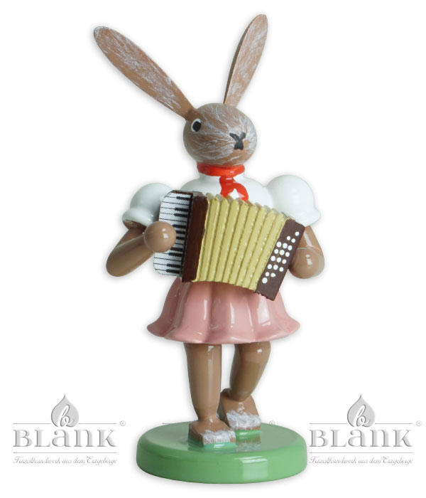 Easter bunny with accordion, approx. 7 cm