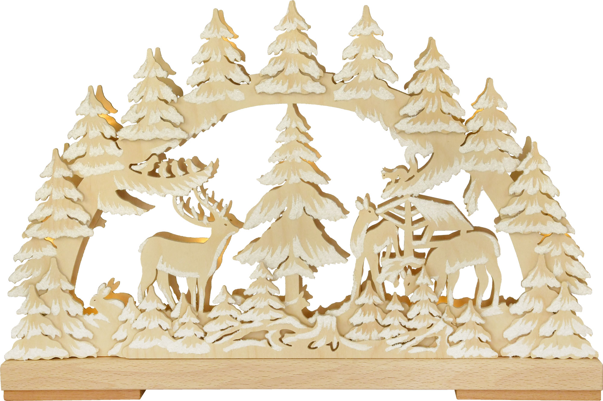 Small candle arch, forest animals, hoarfrost, full USB