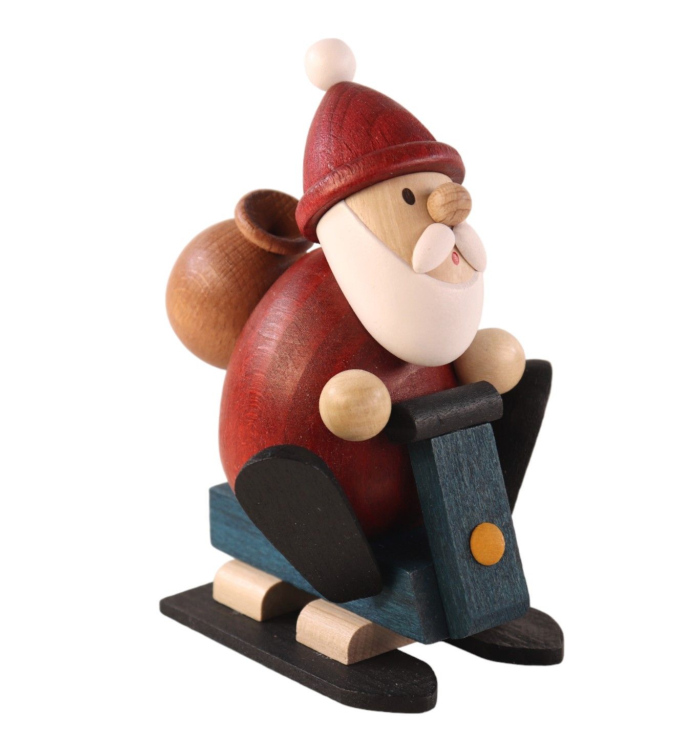 Santa Claus with snowmobile, coloured WxH 7.0x10.5 cm