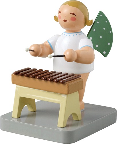 Engel mit Xylophon blondes Haar