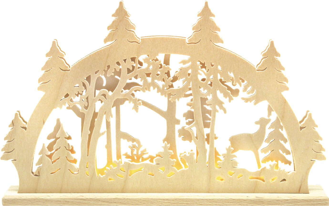 LED candle arch for crafting Forest clearing