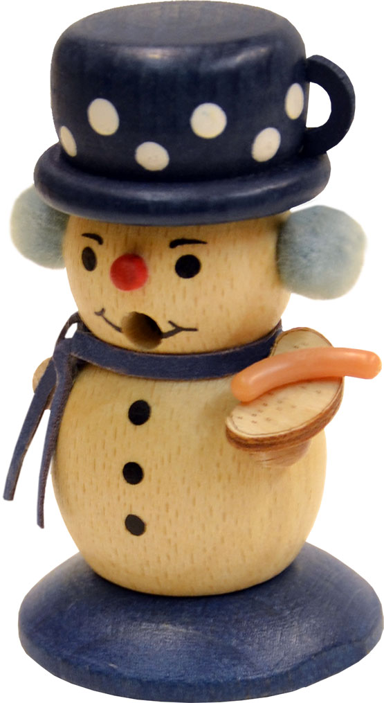 Miniräuchermann, Schneemann, Bockwurst