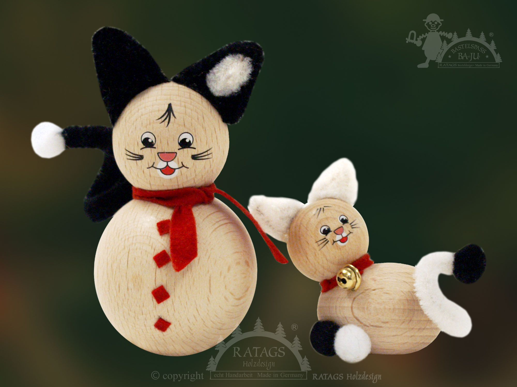 Tomcat with kitten, for crafting