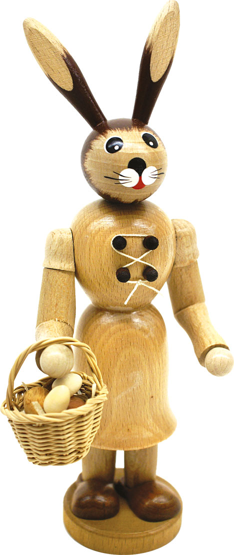 Hare woman, natural, with hand basket