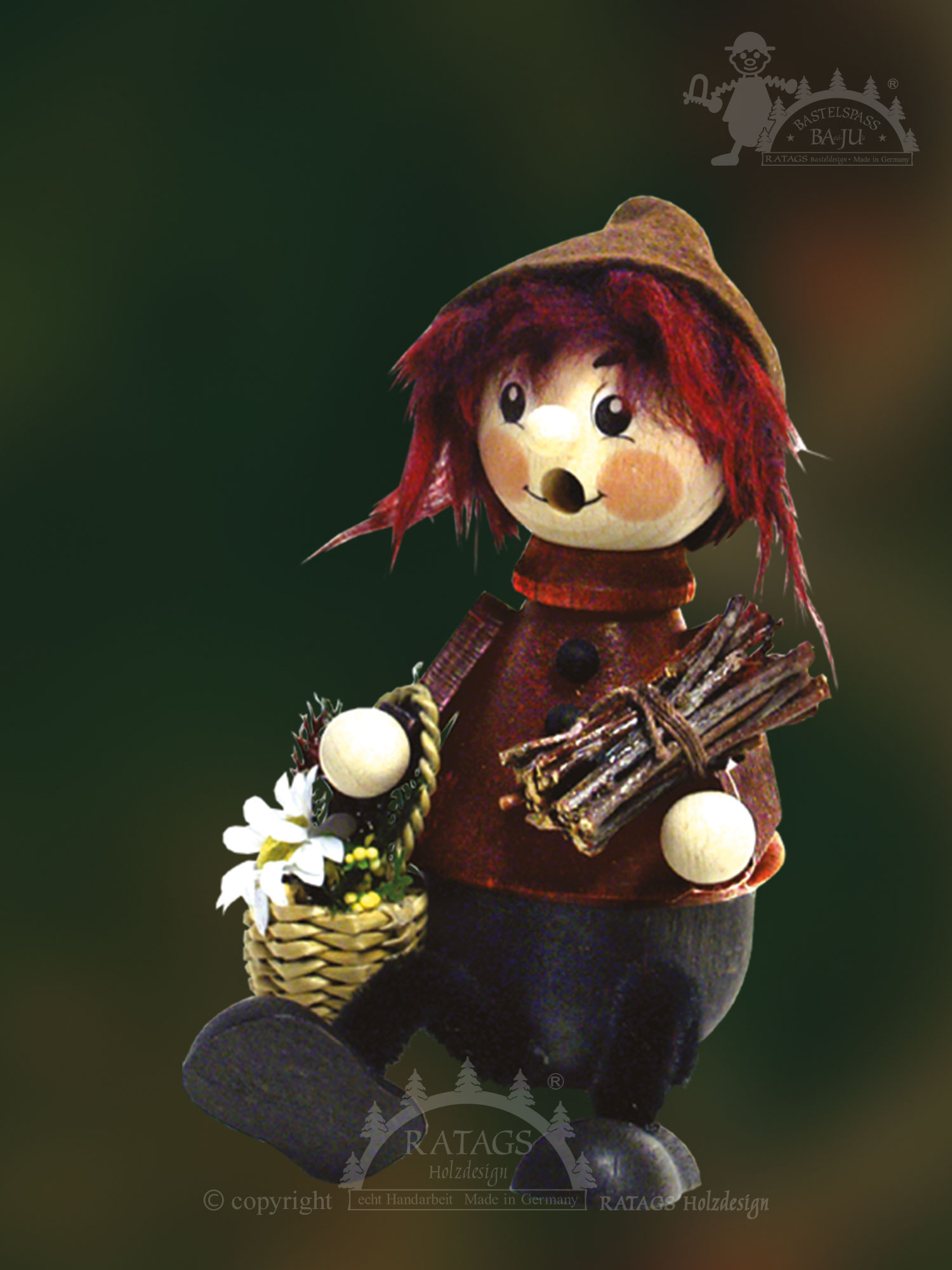 Räuchermännchen zum Basteln, Holzmichel`s Madel