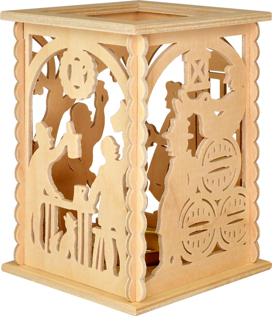 Lantern for tea lights, inn, natural