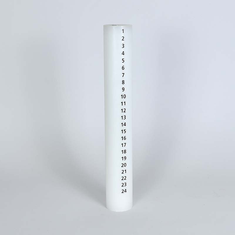 Christmas candle 1-24 Advent white with black. Numbers 40 cm