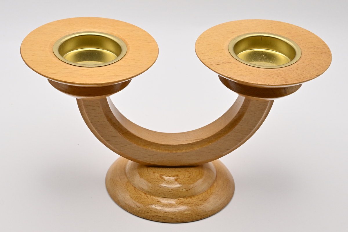 Two-armed candlestick, natural
