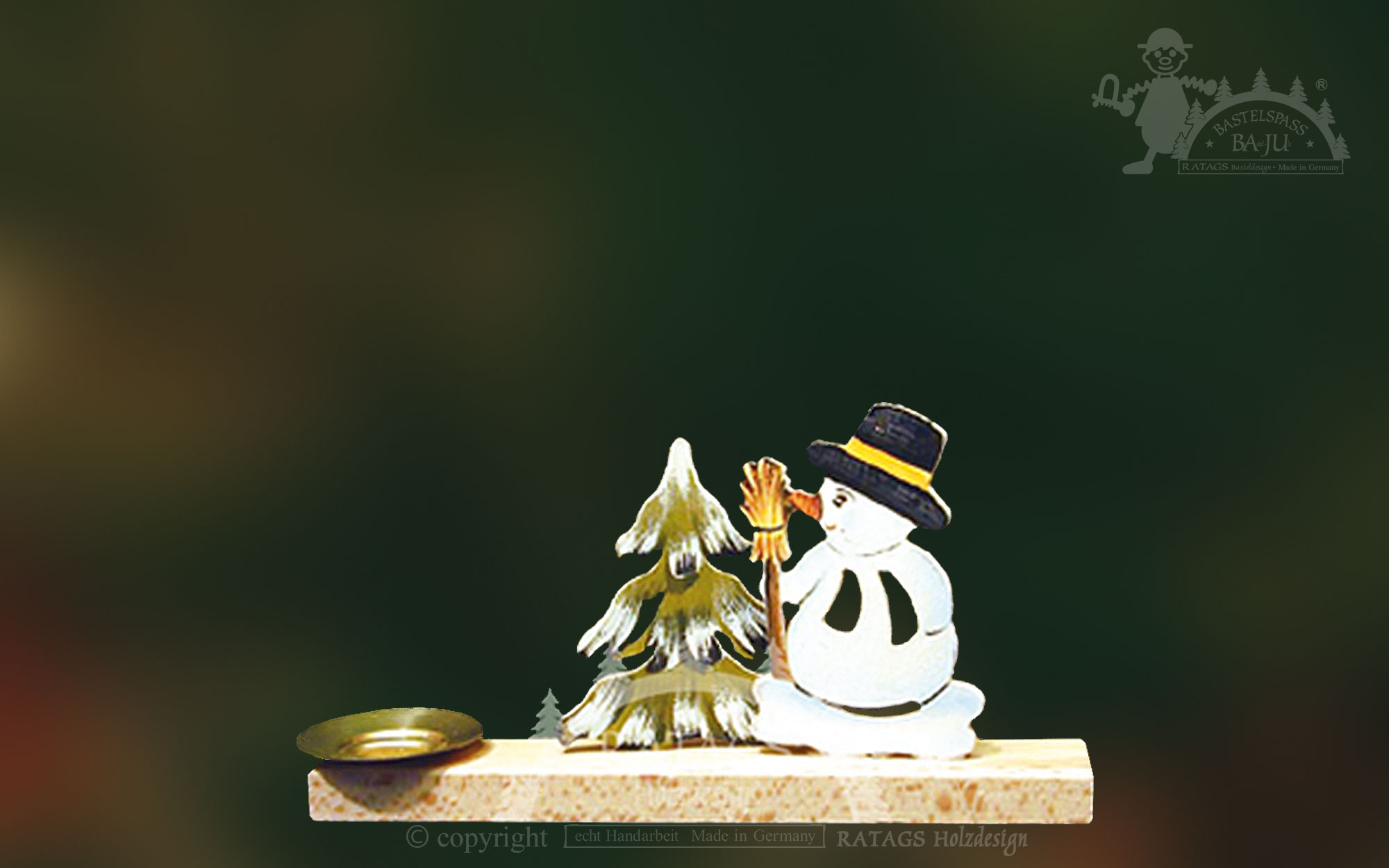 Candle holders for crafting, snowman