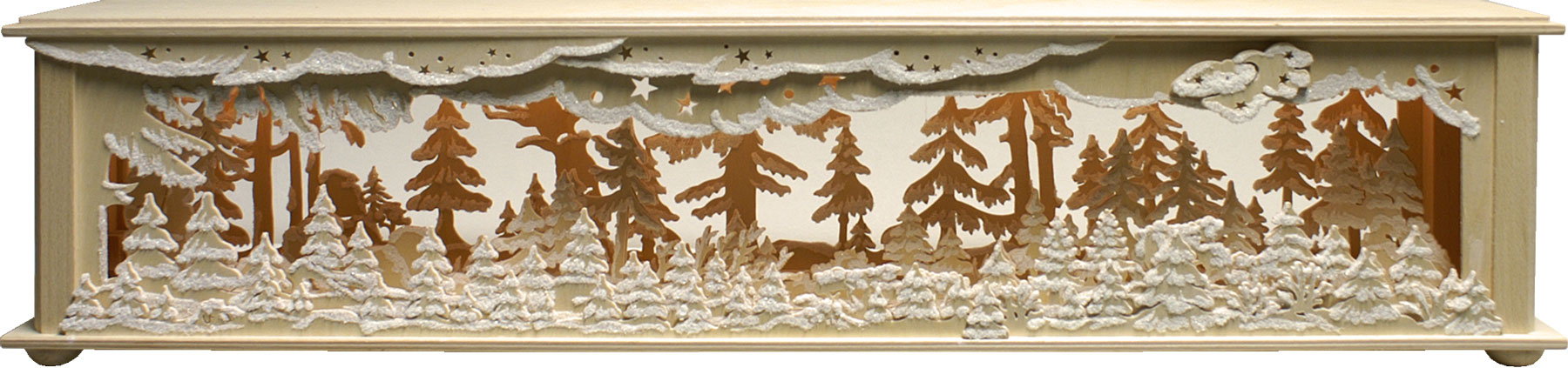 Raumleuchte mittelgroß, 70 cm Wald, Raureif