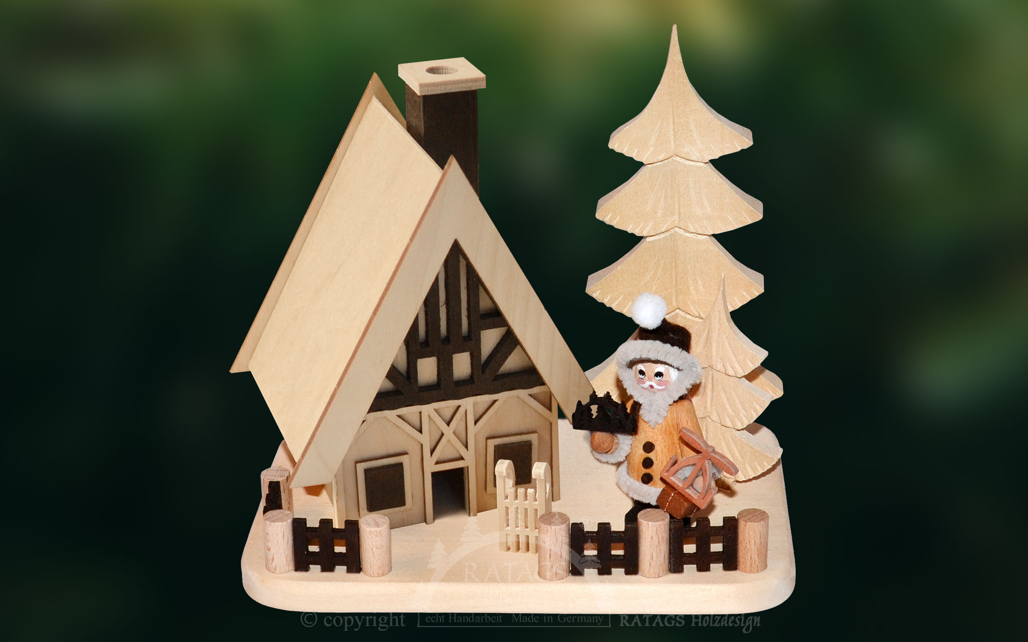 Lichterteller, Räucherhaus, Weihnachtsmann Lichterteller, Räucherhaus, Weihnachtsmann