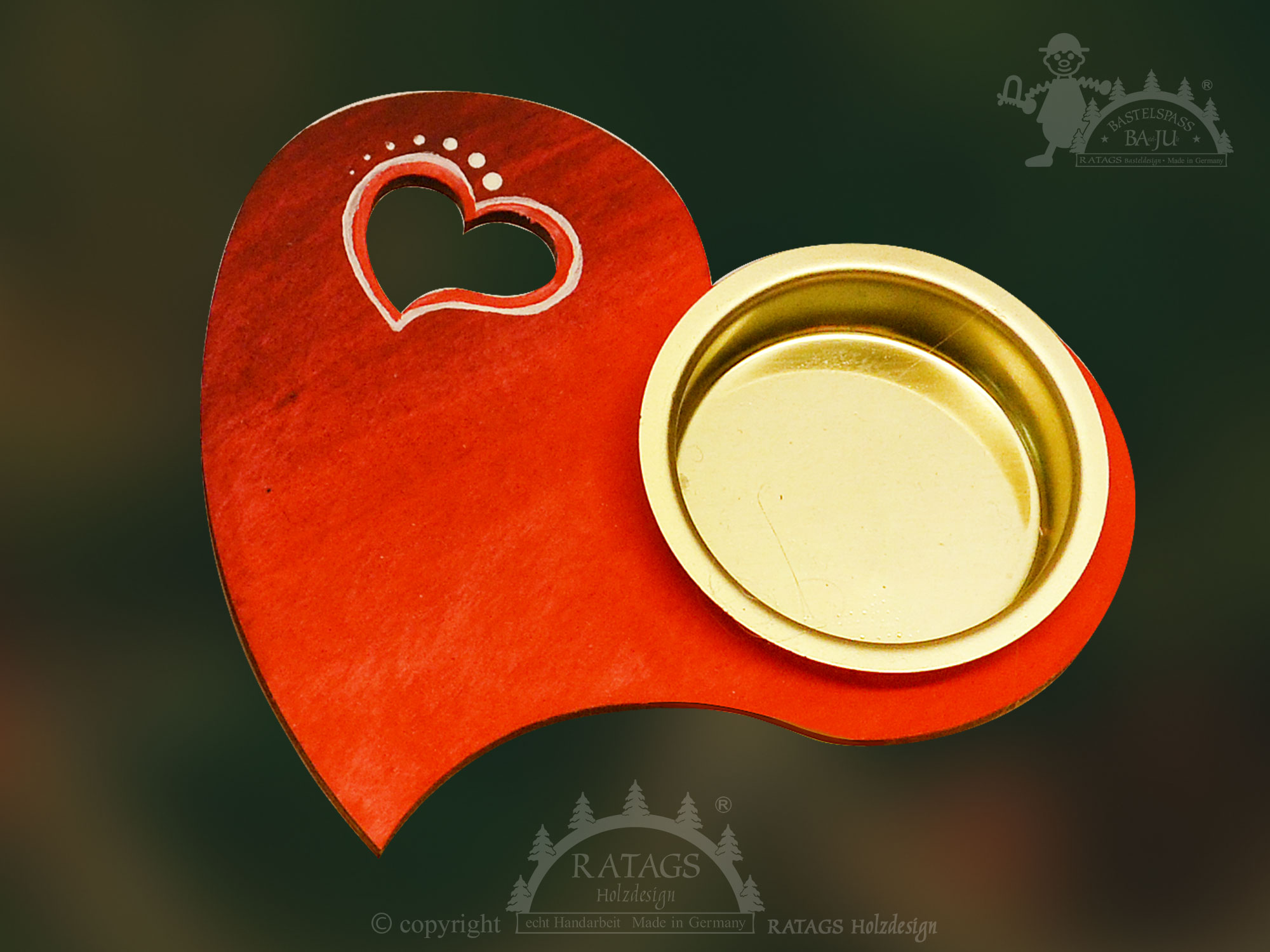 Teelichthalter-Herz, zum Basteln