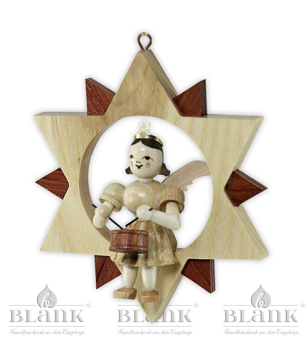 Anioł w gwiazdce, bębenek 9 cm