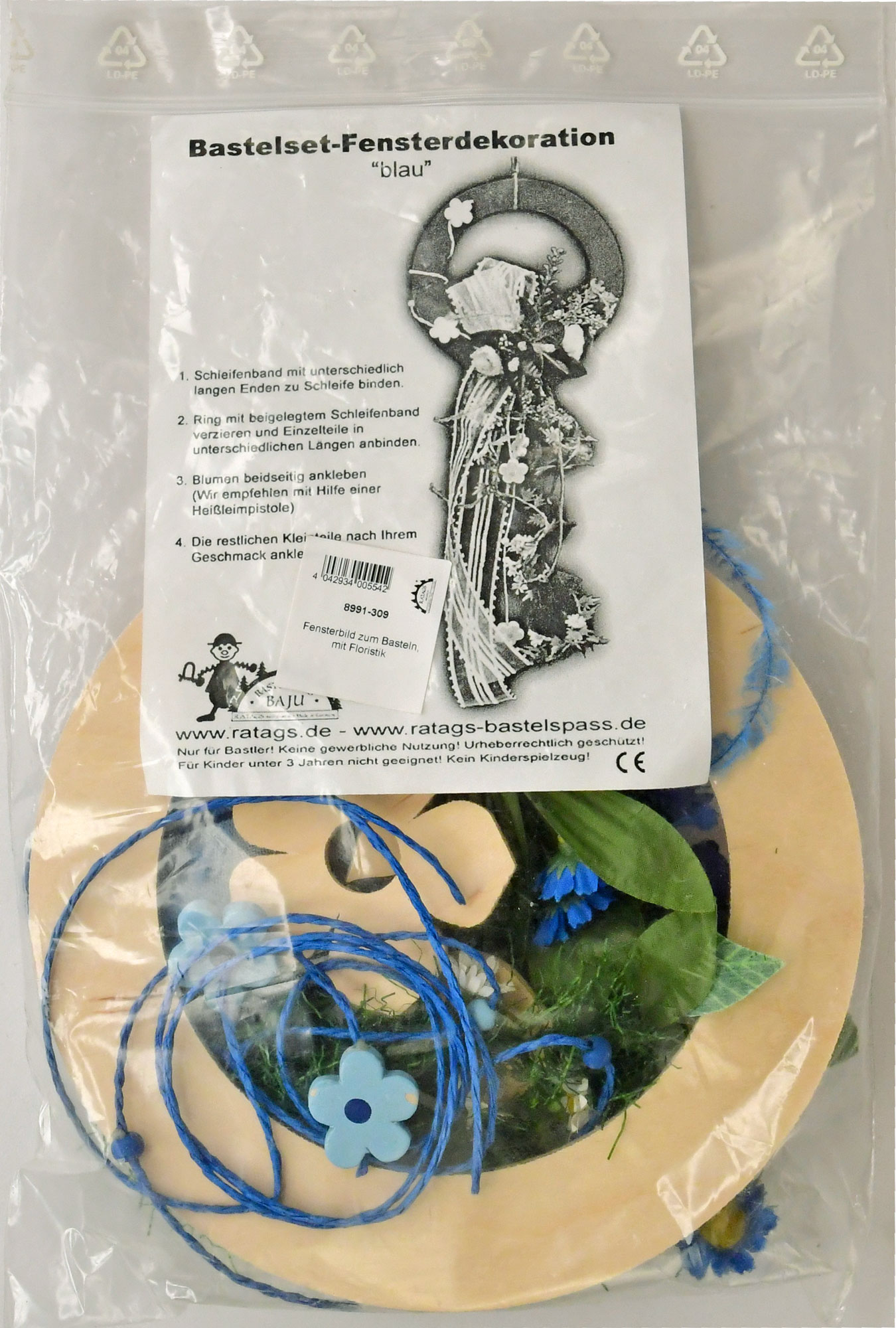 Window picture for crafting, with floristry