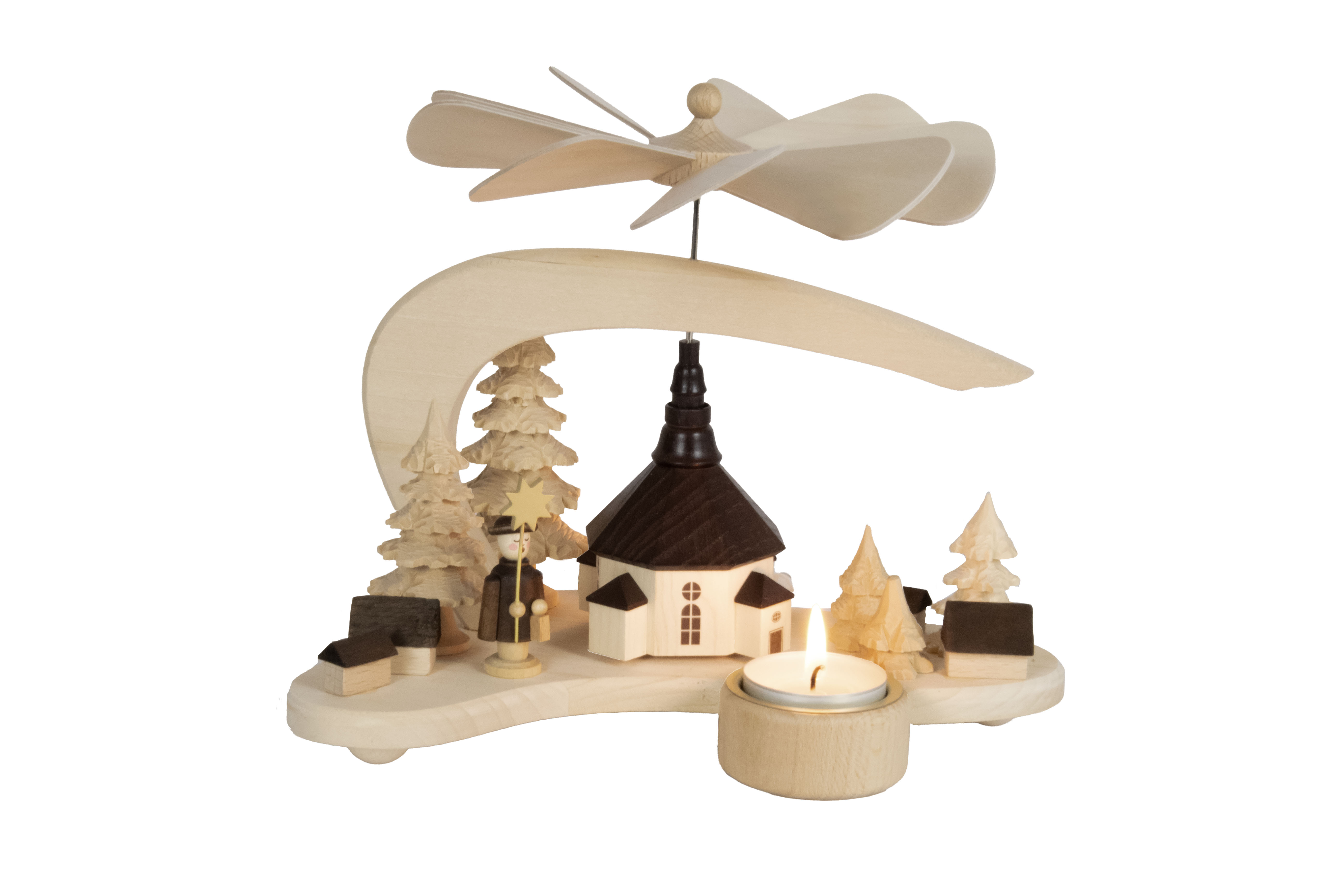 Massivholzpyramide, Dorf Seiffen modern