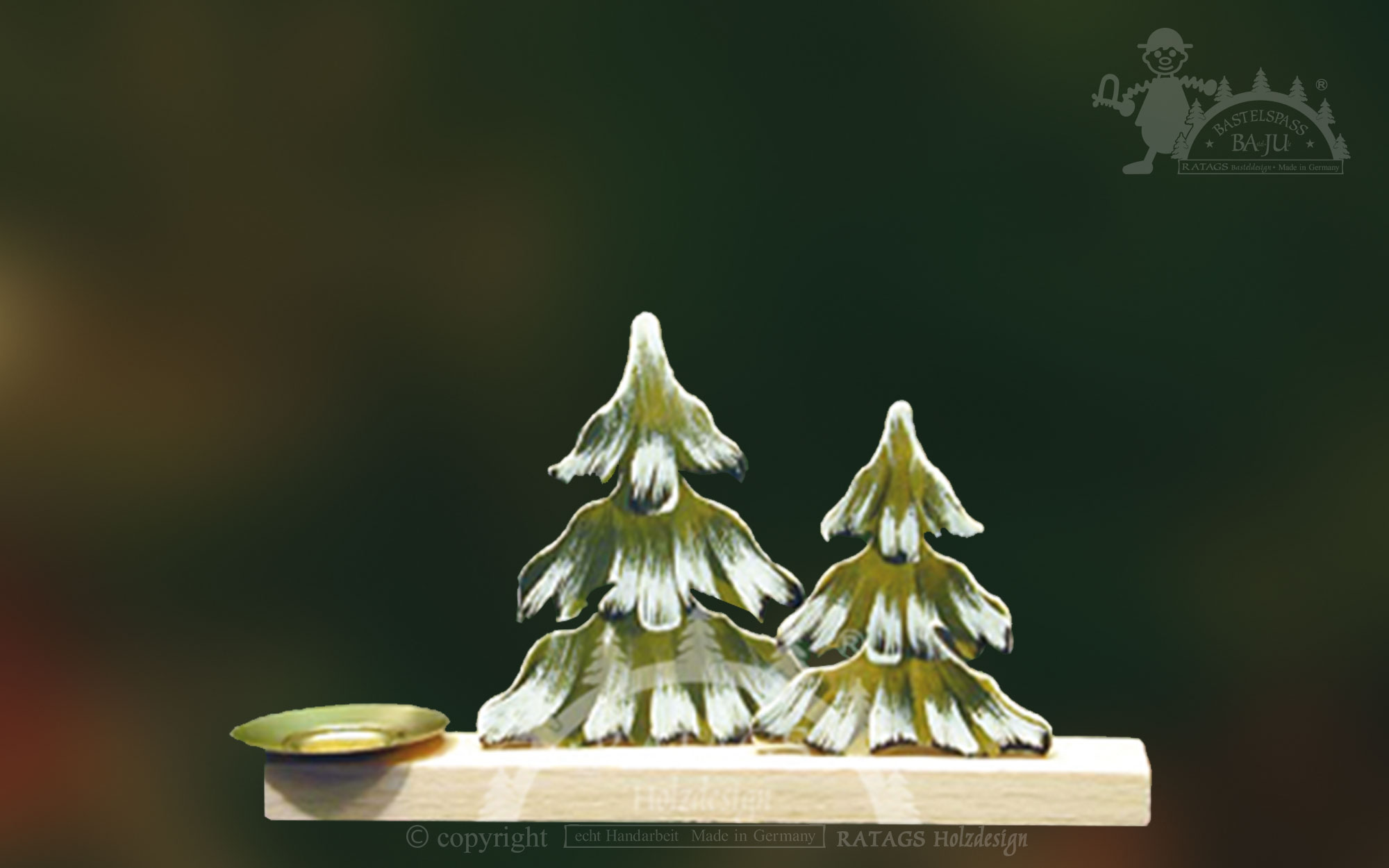 Candle holders for crafting, trees
