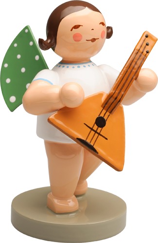 Engel mit Balalaika dunkles Haar