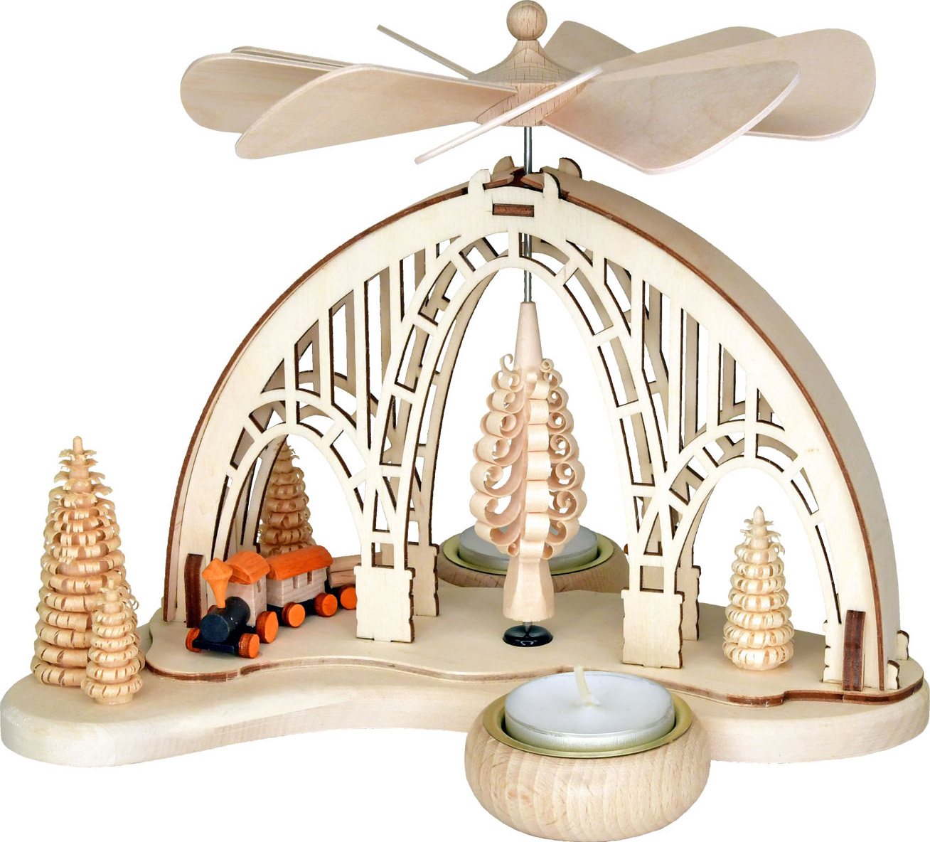 Tischpyramide, Eisenbahnviadukt 2 Teelichthalter Tischpyramide, Eisenbahnviadukt 2 Teelichthalter