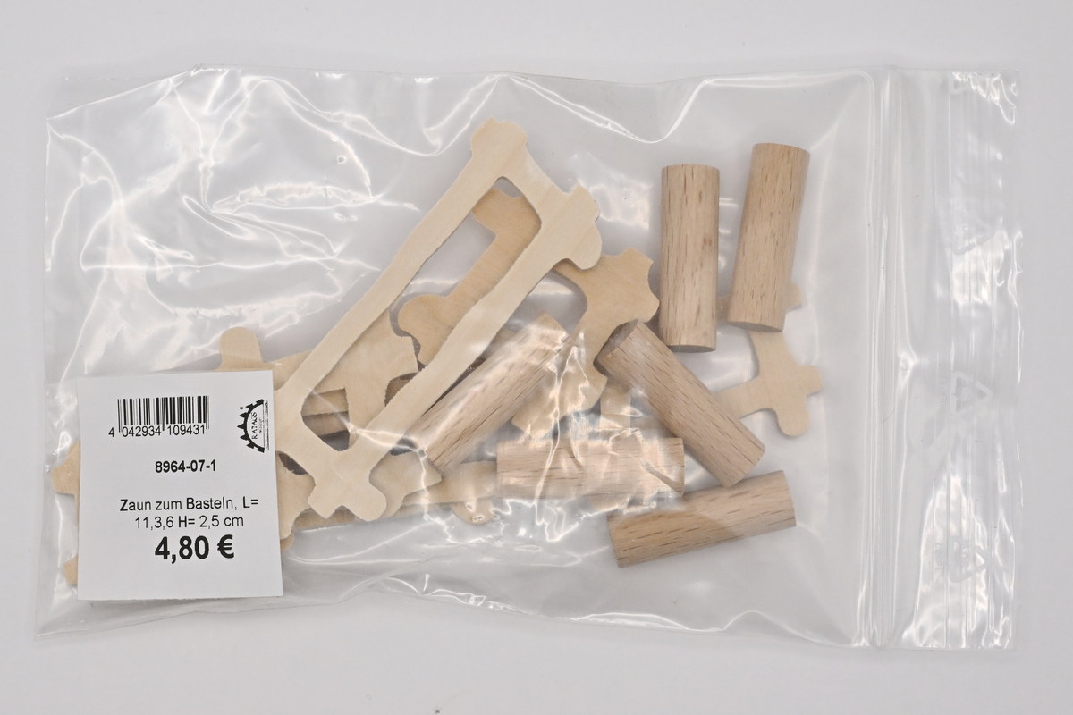 Zaun zum Basteln, L= 11,3,6 H= 2,5 cm
