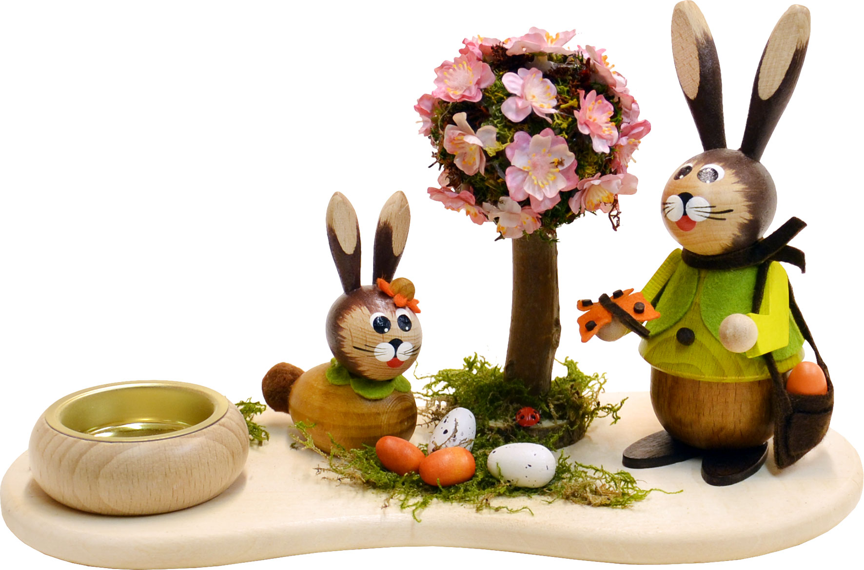 Easter bunnies on a cherry tree