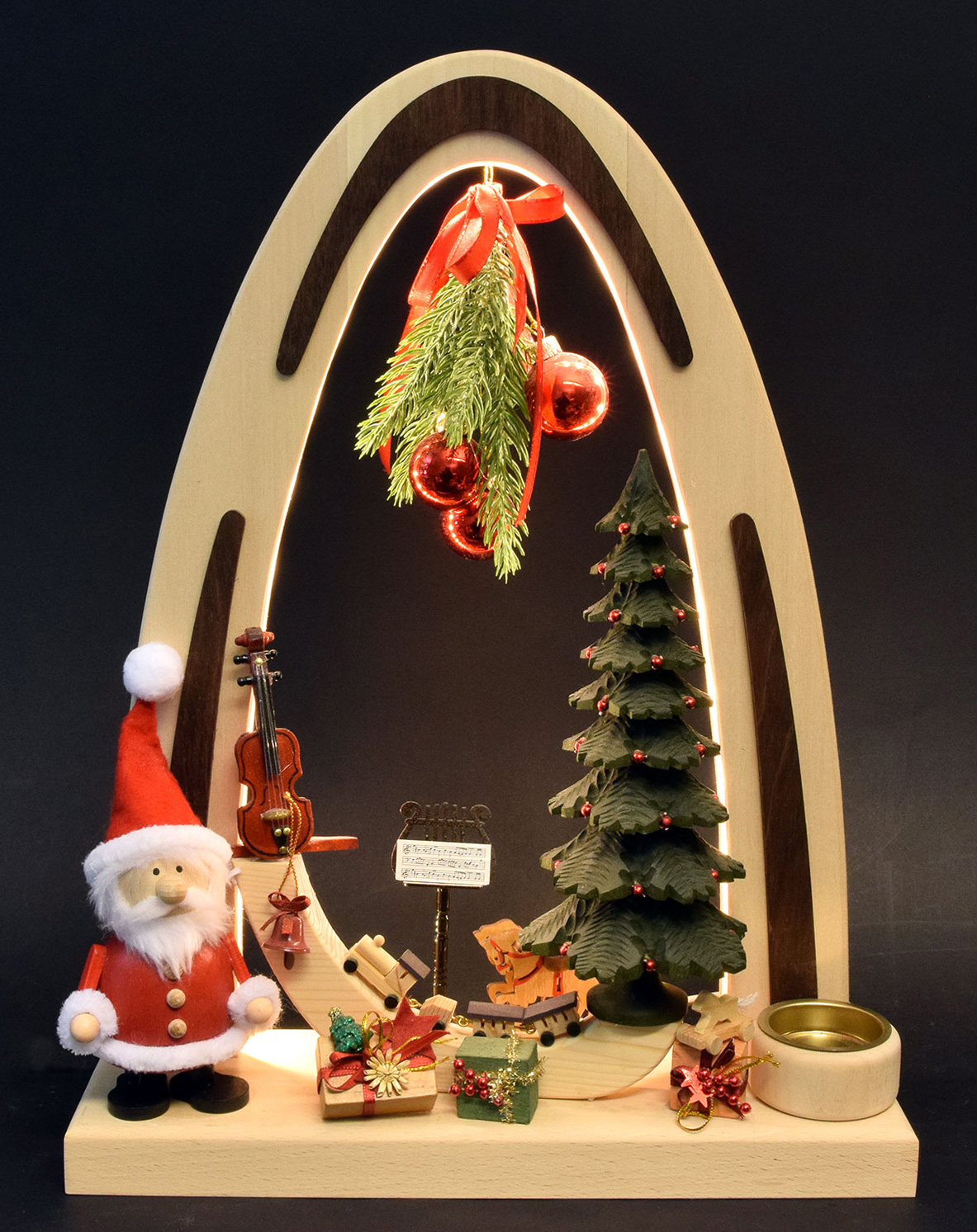 Arche en bois massif, salon du Père Noël