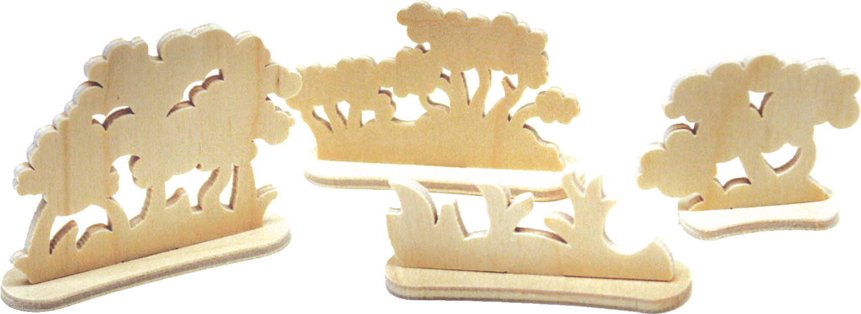 Plug-in figures for crafting, shrub set