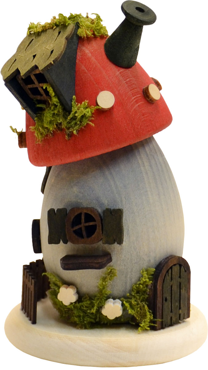 Mini incense house, fly agaric