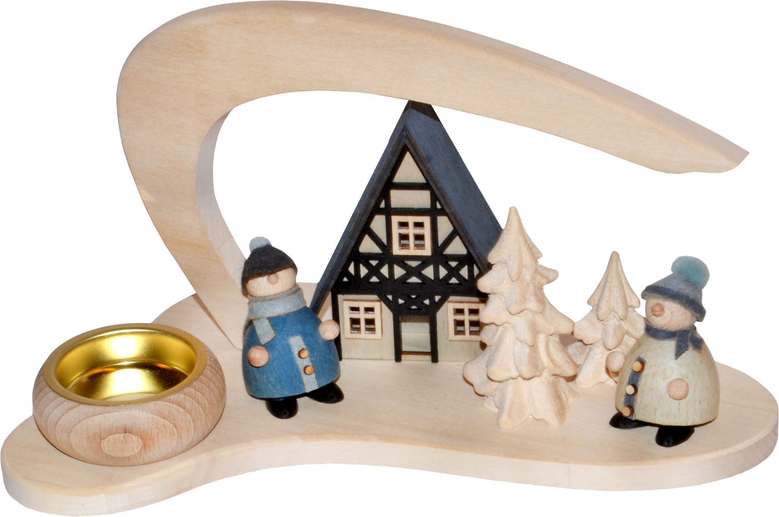 Tischschmuck Massivholzbogen, 2 Mollis,