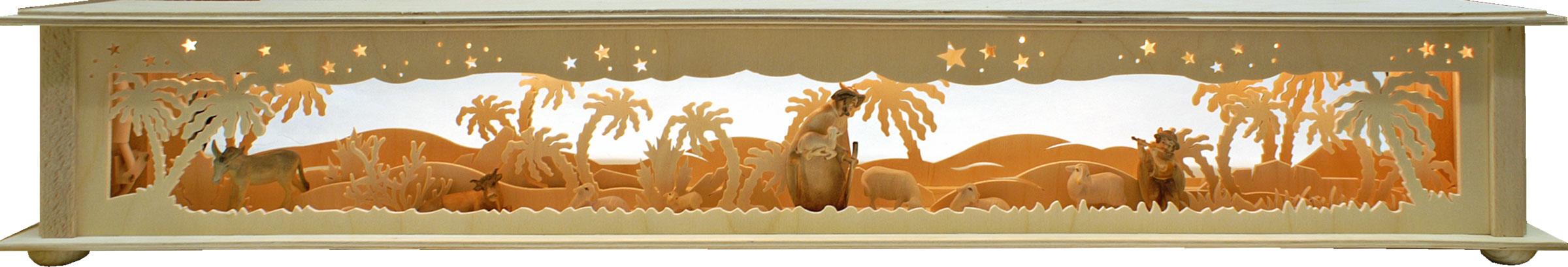 Room lamp, large, Tyrolean figures, natural